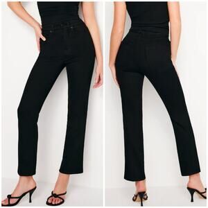 Good American Good Curve Straight Never Fade Jeans Black 6/28